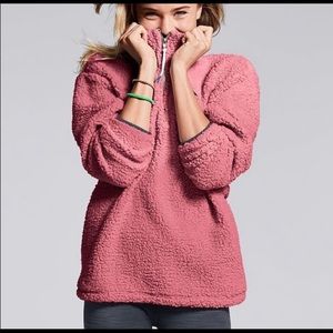 PINK Victoria’s Secret sherpa quarter zip